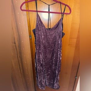 Splendid Crushed Velvet Dress, Deep Plum, S